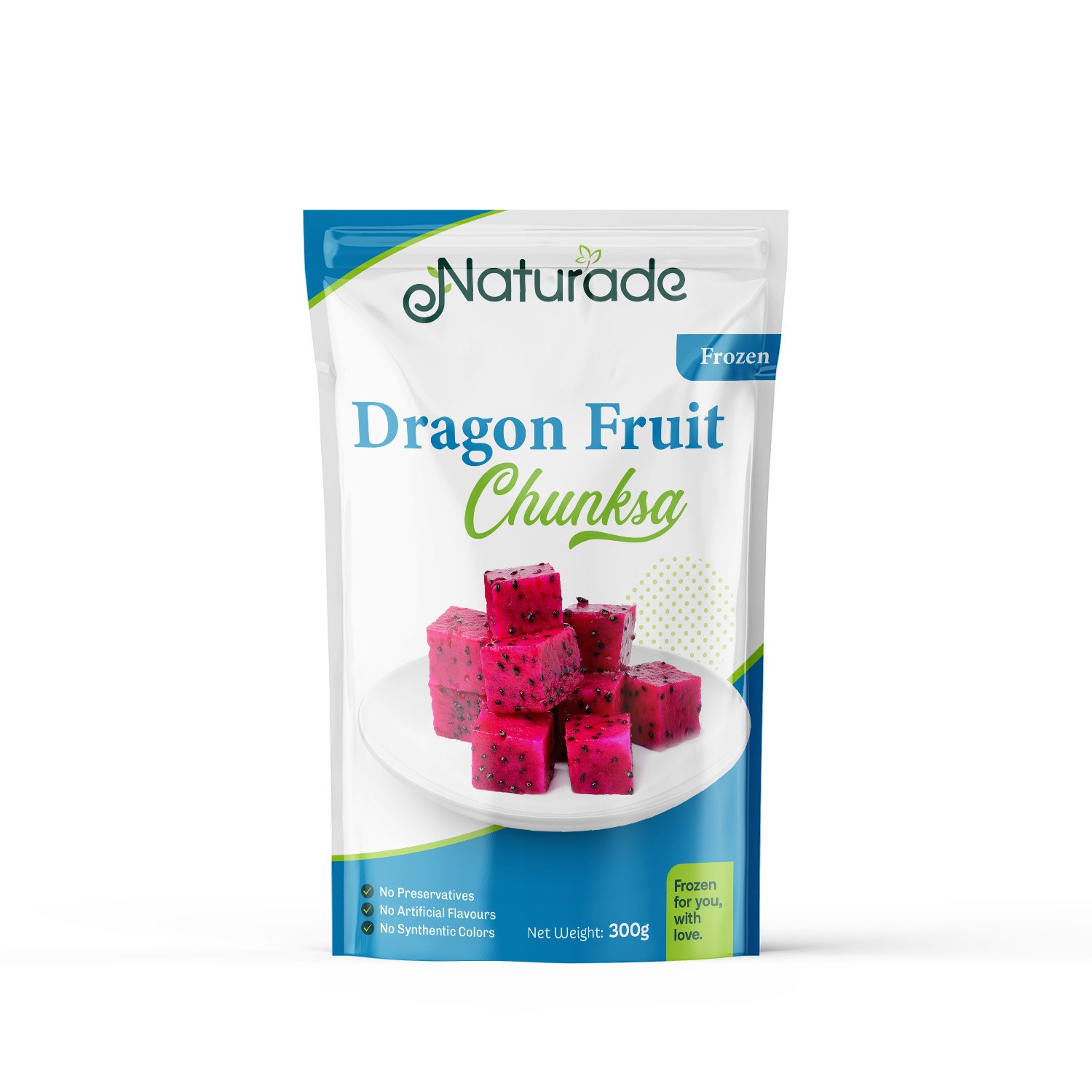 naturade, frozen, Dragon Fruit Chunks