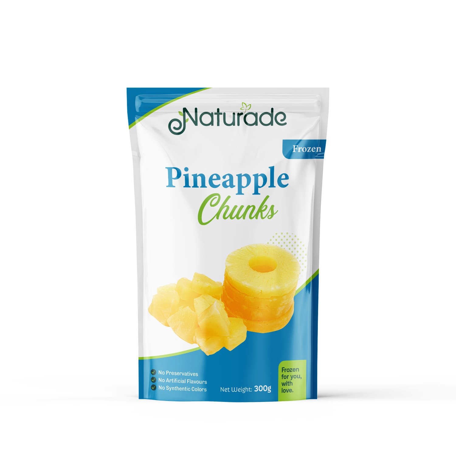 naturade, frozen, Pineapple Chunks