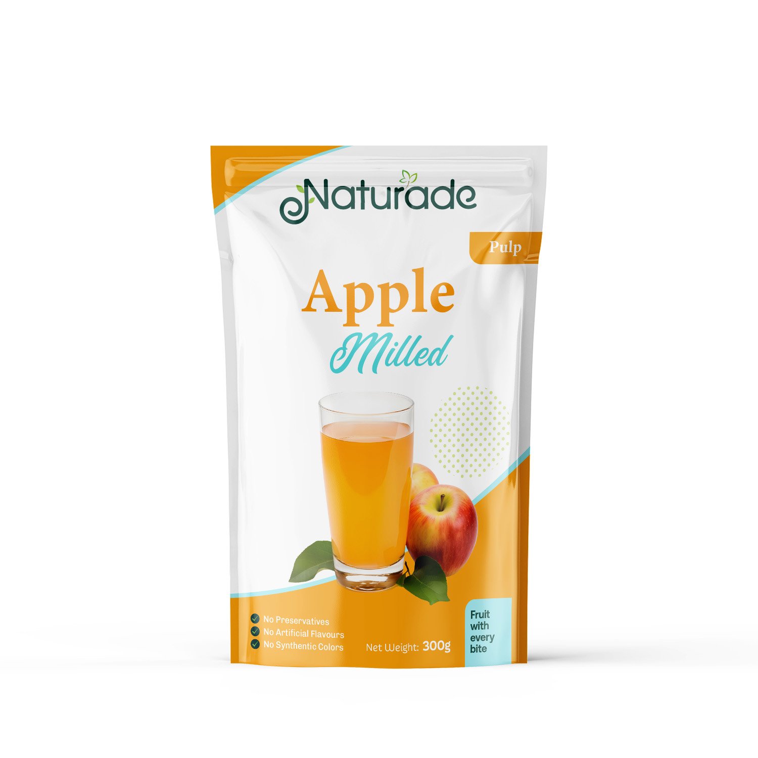 naturade, pulp, apple milled