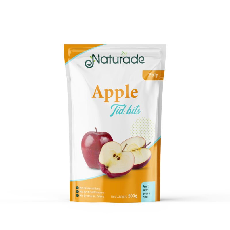 naturade, pulp, apple titbids