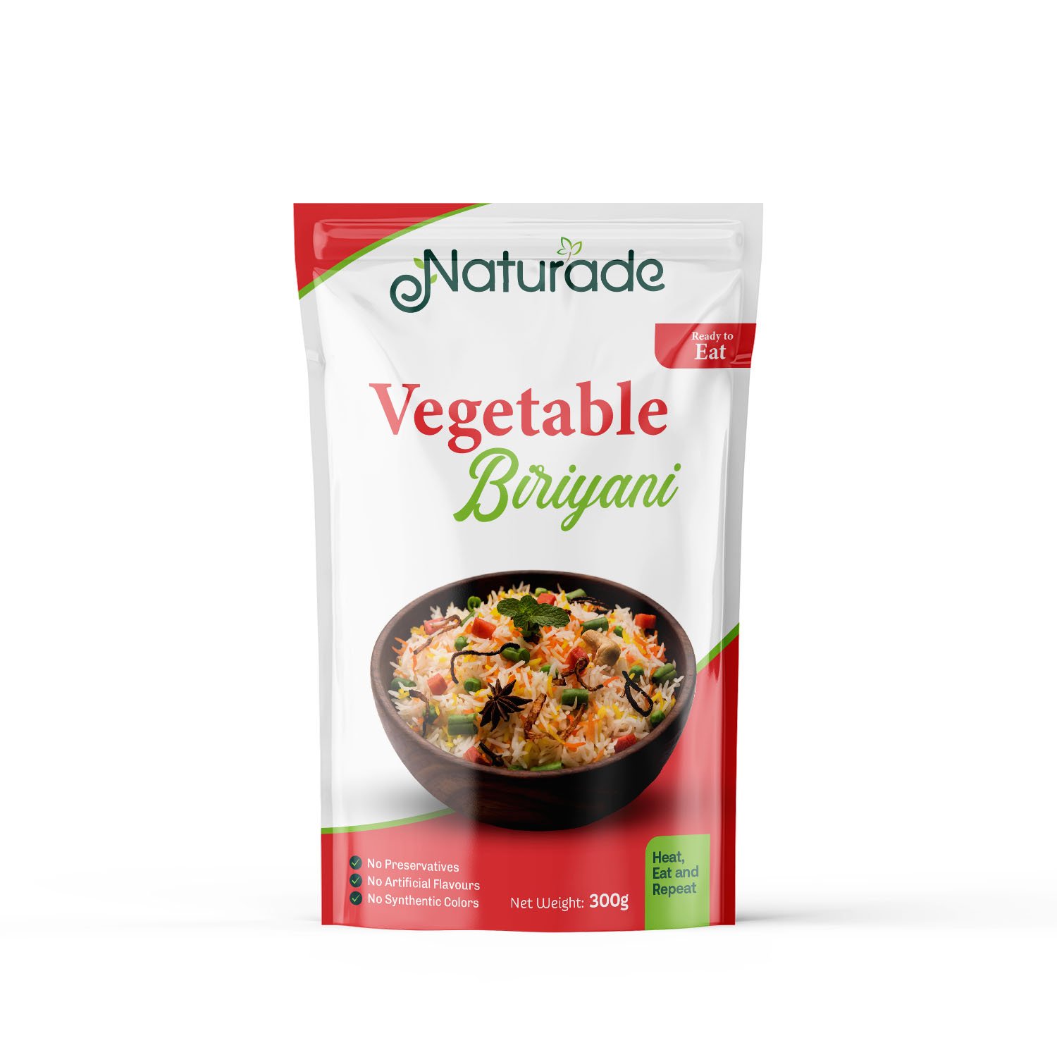 Naturade,ready to eat, Vegetable Biriyani